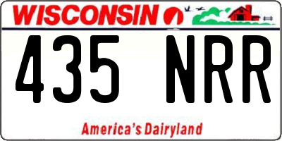 WI license plate 435NRR