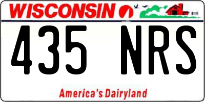 WI license plate 435NRS