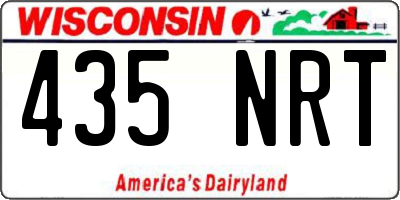 WI license plate 435NRT