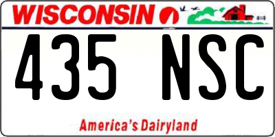 WI license plate 435NSC