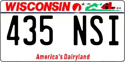 WI license plate 435NSI