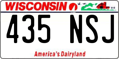 WI license plate 435NSJ