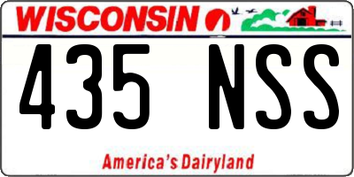 WI license plate 435NSS