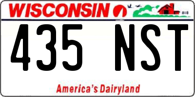 WI license plate 435NST