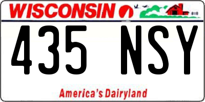 WI license plate 435NSY
