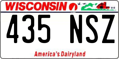 WI license plate 435NSZ