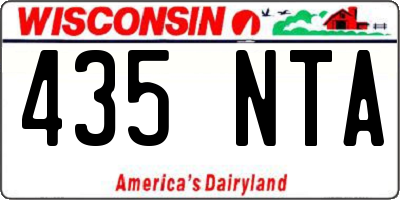 WI license plate 435NTA