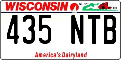 WI license plate 435NTB