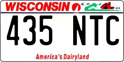 WI license plate 435NTC