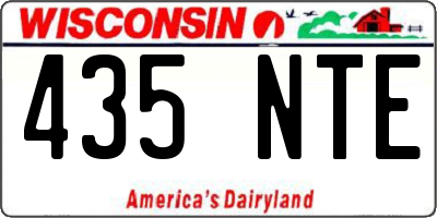 WI license plate 435NTE