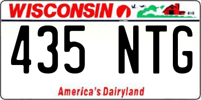 WI license plate 435NTG
