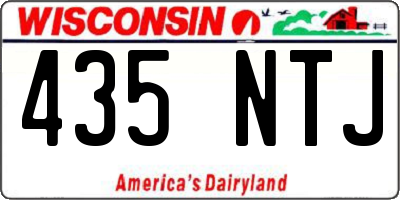 WI license plate 435NTJ
