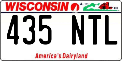 WI license plate 435NTL