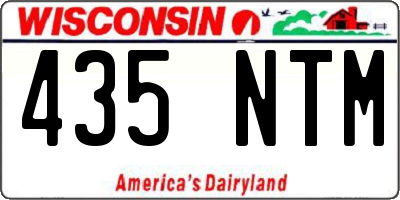 WI license plate 435NTM