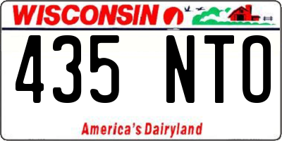 WI license plate 435NTO