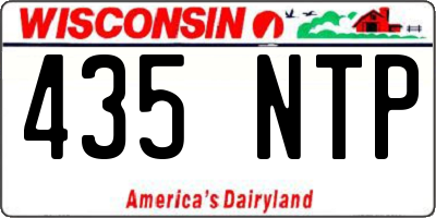 WI license plate 435NTP