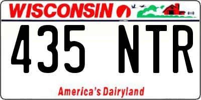 WI license plate 435NTR