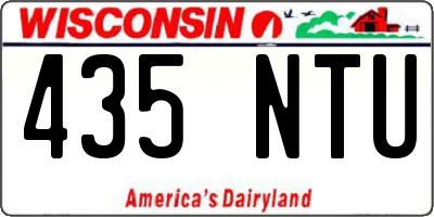 WI license plate 435NTU