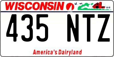 WI license plate 435NTZ