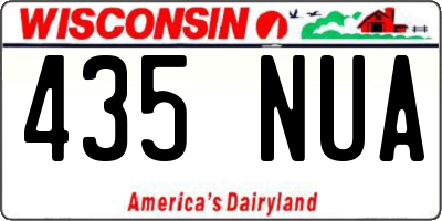 WI license plate 435NUA