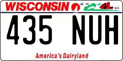 WI license plate 435NUH