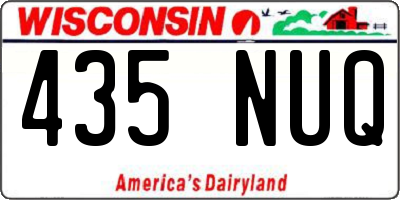 WI license plate 435NUQ
