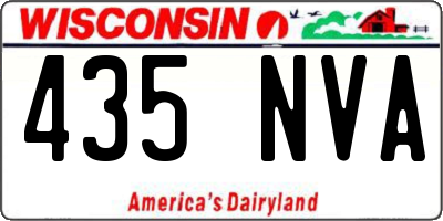 WI license plate 435NVA