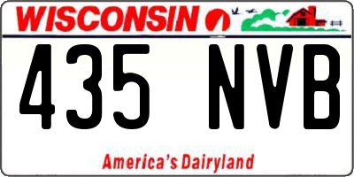 WI license plate 435NVB