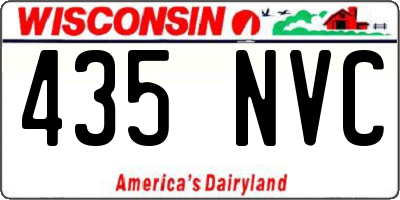 WI license plate 435NVC