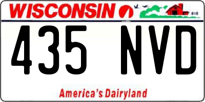 WI license plate 435NVD