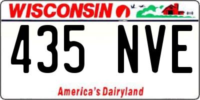 WI license plate 435NVE