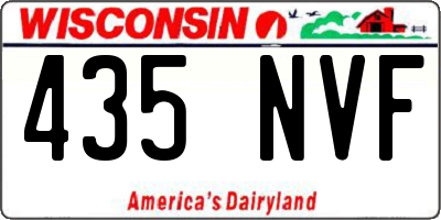 WI license plate 435NVF