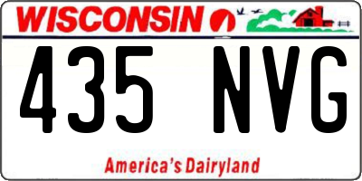 WI license plate 435NVG