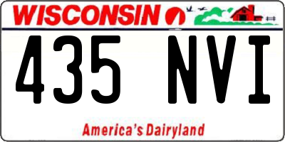 WI license plate 435NVI
