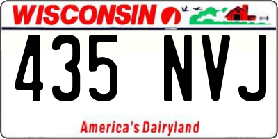 WI license plate 435NVJ