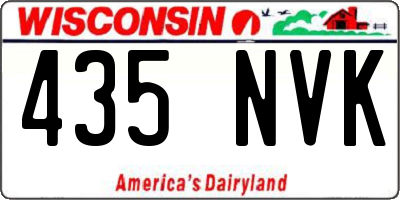 WI license plate 435NVK