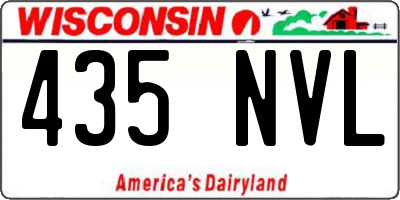 WI license plate 435NVL