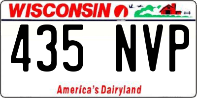 WI license plate 435NVP