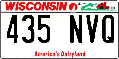 WI license plate 435NVQ