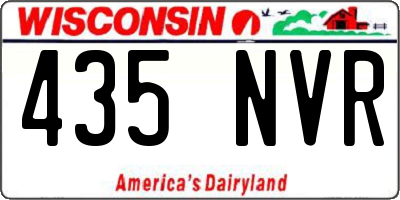 WI license plate 435NVR