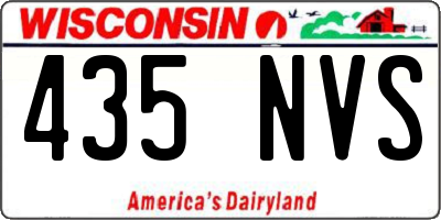 WI license plate 435NVS