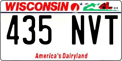 WI license plate 435NVT