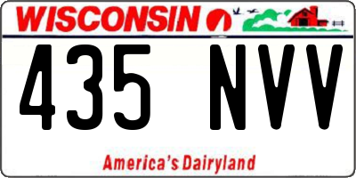WI license plate 435NVV