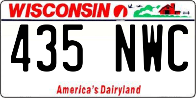 WI license plate 435NWC