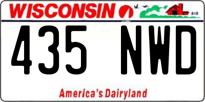 WI license plate 435NWD