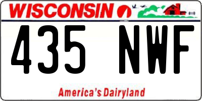 WI license plate 435NWF
