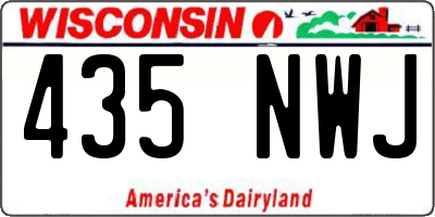WI license plate 435NWJ
