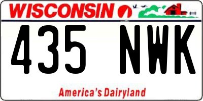 WI license plate 435NWK