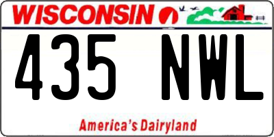 WI license plate 435NWL