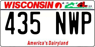 WI license plate 435NWP